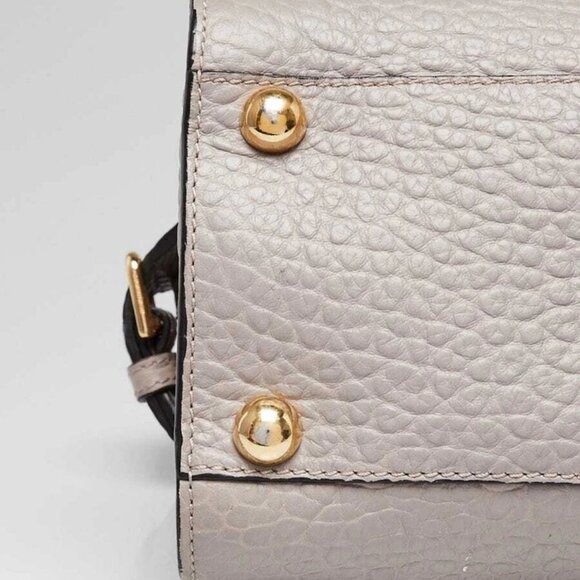 Burberry Grey Embossed Check Leather Dewsbury Tote Bag - Picture 6 of 12